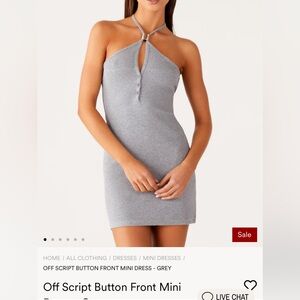 Peppermayo NWT off script button front mini dress